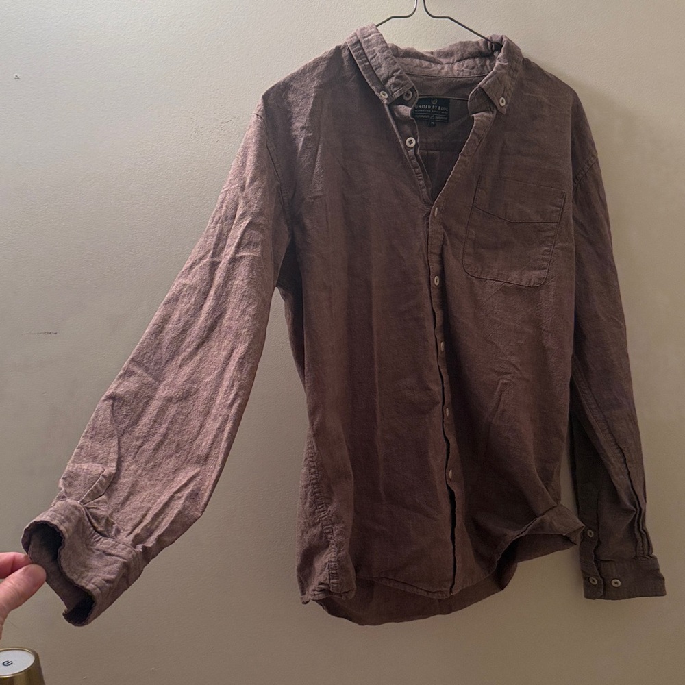 Brown Button-Up Organic Cotton Shirt